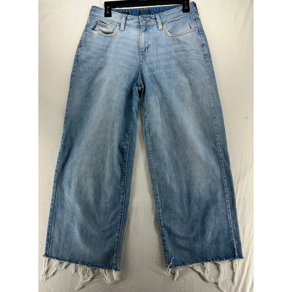 Wild Fable Womens Low Rise Baggy Jeans Light Wash Raw Hem Blue Size 6